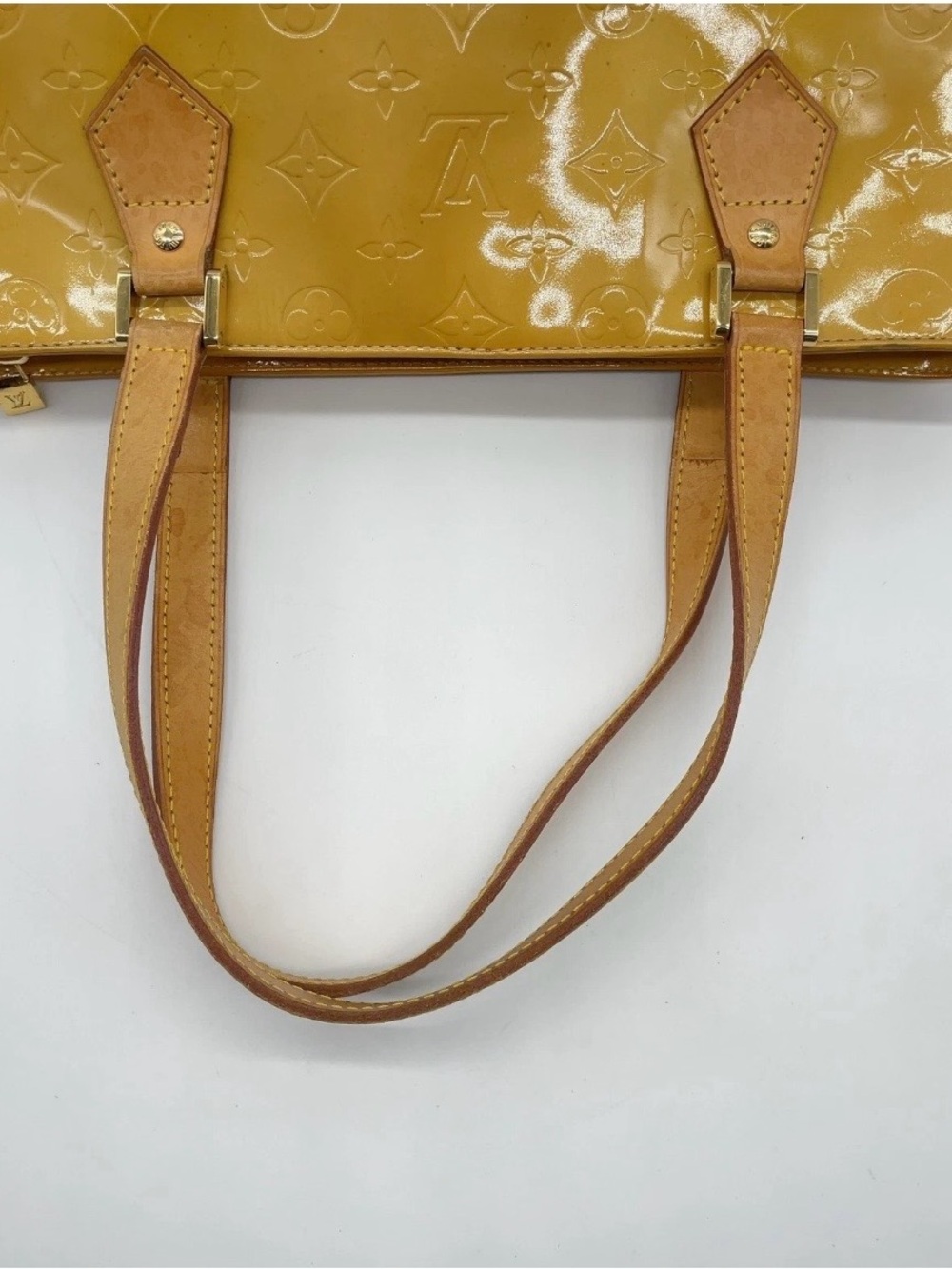 Louis Vuitton Yellow Patent Monogram Tote - Picture 12 of 16